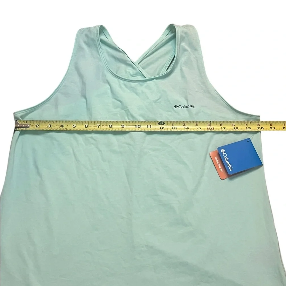🌟SOLD🌟Columbia Magnolia Springs Women’s XL Mint Crossback Tank Omni-Shade - Picture 2 of 7